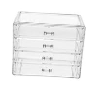 EPIGEIST Boîte en Acrylique Transparente Grosse Taille à 4 Tiroirs Coffret Cosmétique de Bureau Rangement Maquillage Multifonction pour Rouges à Lèvres Vernis et Bijoux