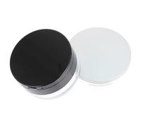 EPIGEIST Boîtes à Poudre Vides 2 Pièces - Étuis Compacts Noirs 20G Miroir et Houppette Boîtier Ultra-Fin Argenté 3G W Houppette - Réutilisables Légers pour Maquillage et Voyage