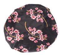 EPIGEIST Bonnet de Nuit en Satin Noir Grand Format Bonnet de Nuit Élastique Doux et Respirant Accessoire pour Soins Capillaires et Protection Cheveux Pendant le Sommeil