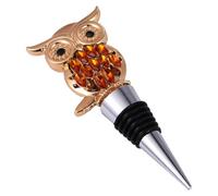 EPIGEIST Bouchon de Bouteille de Vin Créatif en Zinc Allié de Hibou Bouchons de Vin Décoratifs Doré et Argenté Accessoire Réutilisable pour Maison Restaurant et Bar en Liège