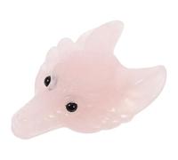 EPIGEIST Breloque Tête de Loup en Cristal de Quartz Rose Naturel Pendentif Sculpté à la Main Grosse Taille Accessoire de Bijouterie pour Création DIY Décoration Artisanale Charme