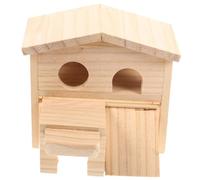 EPIGEIST Cage Chinchilla Double Niveaux Bois pour Hamster et Petits Rongeurs Cabane avec Plateforme pour Jouer Grimpe et Nid Douillet Maison Spacieuse pour Rongeurs
