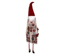 EPIGEIST Calendrier de Gnome de Noël Sans Visage Suspendu Décoration Festive pour Compte Ornement Rouge et Naturel Ambiance de Fête pour Maison et Chambre