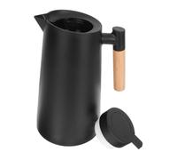 EPIGEIST Carafe Portable avec Double Paroi Verre et Poignée Bouilloire Isolante pour Boissons Chaudes et Froides Pichet Thermique pour Maison et Voyage Noir