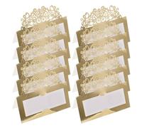 EPIGEIST Cartes de Table de Mariage en Papier Doré Réfléchissant 20 Pièces Style Européen Laser Délicates Cartes D’Invités pour Banquet Décoration Festive et Plaques de Nom pour