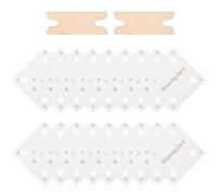 EPIGEIST Cartes Tissées Carrées Blanches 64 Pièces en Carton pour Loisirs Créatifs de Tissage sur Tablette Kit Complet pour Créations DIY et Tricot Manuel sur Table