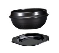 EPIGEIST Casserole en Céramique Coréenne Antiadhésive 1500 Ml Socle pour Bibimbap, Ragoût et Poulet Braisé, Marmite Délicate Polyvalente pour Cuisson à Feu Doux Cuisine Maison