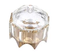 EPIGEIST Cendrier avec Couvercle Récipient sans Fumée Décoratif D'Intérieur Marron Couvercles Décoratifs Cendriers Carrés Cendrier De Table Transparent Cendrier De Bureau