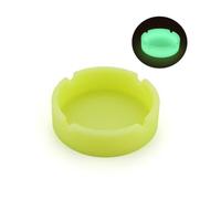 EPIGEIST Cendrier Rond Silicone Lumineux Résistant Chaleur avec Fentes Incassable Cendrier pour Cigare Intérieur Et Extérieur Anti-Odeur Et Portable