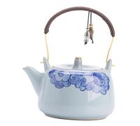 EPIGEIST Ceramic China Teapot Heat Retaining Porcelain Kettle With Handle For Home Brewing And Small Gatherings