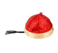 EPIGEIST Chapeau Empereur Chinois Traditionnel Style Ancien avec Tresse et Queue de Cheval pour Adultes Accessoire Décoratif pour Cosplay Spectacle et Fête