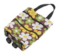 EPIGEIST Chariot de Courses Pliable 30l à roulettes Paquet de Rangement Léger Réutilisable pour Courses et Lessive, Portable et Compact, pour Maison et Voyage