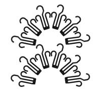 EPIGEIST Cintres à Chaussures Suspendus Lot de 20 Porte-Mural Polypropylène Noir Solution de Rangement Modulable pour Placard et Chambre Séchage sans Outils pour Sandales et Tongs