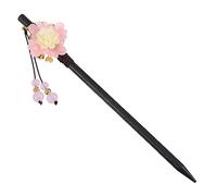 EPIGEIST Coiffe Des Coutumes Anciennes Fleurs Quatre Feuilles En Jade Rose Taille Moyenne Bâton à Cheveux Cosplay Pour Femmes Cérémonie Et Fête