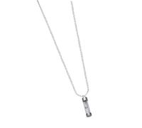 EPIGEIST Collier Urne Acier Inoxydable avec Pendentif Flacon Parfum Transparent Forme de Sablier Mémorial Cendres pour Famille et avec Entonnoir Inclus Commémoratif