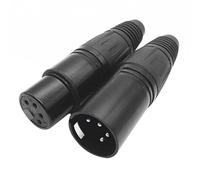 EPIGEIST Connecteur XLR Mâle et Femelle à Souder 4 Broches Prise Audio pour Câble Microphone Kit 2 Pièces Compatible Câbles Microphone XLR pour Enregistrement