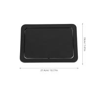 EPIGEIST Couvercle de Poubelle Encastré en Acier Inoxydable 430 Noir Couvercle à Rabat Pivotant Carré d-270 Accessoire Pratique Cuisine et Salle de Bain Adapté pour Plan de Travail