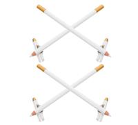 EPIGEIST Crayon Maquillage Sourcils et Barbe Blanc 4 Pièces Design Pratique Taille-Crayon pour Maquillage Facile et Rapide Hommes Femmes