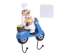 EPIGEIST Crochet de Rangement Mural sans Clou Bleu Cuisine Crochet Décoratif pour Spatule et Tasse Patère Adhésive Pratique pour Salle à Manger et Bureau Fixation Murale Stable Perçage