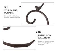 EPIGEIST Crochet Suspendre Mural en Fonte Décoratif pour Jardin Extérieur, Support Pot de Fleurs Rustique, Imperméable et Résistant, pour Accrocher Plantes Suspendues et Accessoires