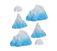 EPIGEIST Décoration Aquarium Iceberg sous-Marin Miniature en Résine et Mousse Solide, Lot de 6 Pièces, Paysage Arctique pour Aquarium et Décoration Intérieure