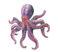 EPIGEIST Décoration Murale Pieuvre Fer pour Patio et Jardin Suspendue Robuste et Décorative pour Intérieur et Extérieur Ornement Côtier Élégant