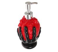 EPIGEIST Distributeur de Savonnette Liquide Noir de Cœur Flacon Pompe Rechargeable pour Salle de Bain Halloween Accessoire Décoratif Effrayant pour Lavage des Mains Dosage Précis et