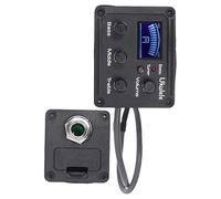 EPIGEIST Égaliseur Piézo 3 Bandes pour Ukulélé Écran LCD Préampli Amplificateur et Accordeur Numérique Intégré Système de Ramassage Micro Piézo Réglage Précis du Son pour Performances