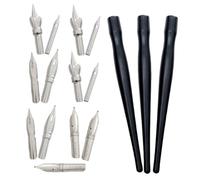 EPIGEIST Ensemble de 3 Stylos à Dessin au Trait Porte-Plumage en Bois et Pointes Acier Inoxydable, Conçu pour Masquage Liquide et Peinture Aquarelle, Utilisable en Calligraphie et Dessin