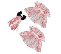 EPIGEIST Ensemble de Pinces à Cheveux Gothiques pour Femmes Halloween Coiffe de Mariée Sanglante Dentelle Vintage et Roses Accessoires Cosplay Zombie et Bal de Promo Sanglant