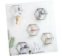 EPIGEIST Étagère Murale Forgé Étagère à Double Couche Style Rangement Créatif pour Salon et Chambre Décoration Murale Multifonctionnelle