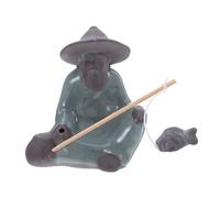 EPIGEIST Figurine de Pêcheur Miniature Céramique Résistante Décoloration Décoration pour Jardin Zen Aquarium et Paysage Asiatique