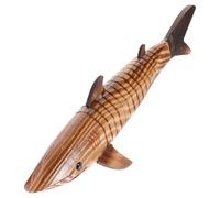 EPIGEIST Figurine Requin Bois Sculpture Décorative Naturelle Ornement Animal Marin pour Intérieur et Extérieur Décoration Océanique Stable et Créative