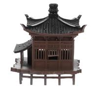 EPIGEIST Fish Tank Mini Pavilion Plastic Figurine Asian Bonsai Pavilion Micro Landscape Decoration for Aquarium Zen Garden