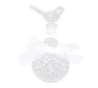 EPIGEIST Flacon de Parfum Décoratif en Verre Transparent, Petite Taille Bouchon Oiseau Sculpté, Flacon D'aromathérapie Vide, Accessoire pour Décoration Intérieure et Photographie, 1 Pièce