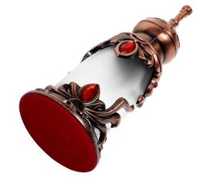 EPIGEIST Flacon de Parfum Vintage en Métal 15 ML, Flacon Décoratif Rechargeable au Style Château, pour Huile Essentielle et Décoration Intérieure, Bouteille Décorative pour Voyage