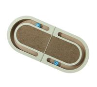 EPIGEIST Griffoir Pliable en Carton Ondulé Balles Intégrées pour Chatons, Tapis à Griffer Intérieur, Protège Meubles, Interactif Stimulant L’Exercice Physique et Mental