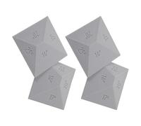 EPIGEIST Guide D’affûtage de Couteaux 4 Pièces Gris en Céramique, Outil de Guidage D’angle Réglable 14°-25° pour Pierre à Aiguiser Double Face, Accessoire Précis pour Affûtage la Cuisine