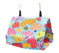 EPIGEIST Hamac en Toile à Motif Cœur pour Perroquet Taille L 30x19x21 Cm Nid D’Oiseau Suspendu Résistant à L’Eau Lavable pour Maison des Perroquets Tapis de Couchage Confortable