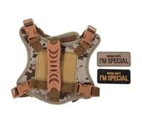 EPIGEIST Harnais Tactique Réglable pour Chat Adulte et Petit Chat Gilet Anti-Fugue en Tissu Camouflage 2 Broderies Harnais-Gilet Confortable Anneau Métallique Laisse de Sécurité pour