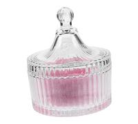 EPIGEIST Houppette à Poudre Corps Extra Large 90x30 Mm Douce à Longues Fibres Rose avec Ruban en Forme de Noeud pour Femmes et Hommes Usage Corporel Pot en Verre