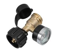 EPIGEIST Indicateur de Niveau de Pression Gaz avec Jauge pour Accessoires Réservoirs de Camping Car Adaptateur pour Bouteille de Gaz Extérieur BBQ et Secours