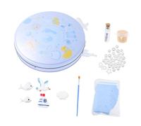 EPIGEIST Kit de Moulage Impressions Garçon Fille Bleu Coffret Main Pied Naissance Portable Souvenir Original Né et Premier Anniversaire