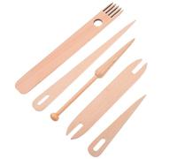 EPIGEIST Kit Outils Métier à Tisser Bois Aiguilles Navette Peigne et Bâton pour Tricot DIY Accessoires Durables pour Artisanat Tapisserie