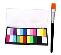 EPIGEIST Kit Peinture Visage 8 Couleurs Triées, Maquillage Gras Eau Soluble, Multi-usage pour Festival et Corps, Incluant 1 Pinceau, Séchage Rapide, Fête et Cosplay