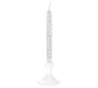 EPIGEIST Lampe à Huile en Verre Spirale Moyenne Taille Rechargeable Style Nordique Chic pour Dîner aux Chandelles Bougie Pilier Élégante pour Décoration Intérieure Romantique
