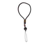 EPIGEIST Lanière Pour Téléphone Portable Bodhi Noire, Dragonne Délicate En Bois D’ébène, Cordon Court Décoration Suspendue, Accessoire Pour Smartphone Femme, Style Chinois Traditionnel