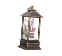 EPIGEIST Lanterne Décorative Noël avec Pile Veilleuse De Bureau Mini Statue Père Noël Lumineux Décoration Intérieur Festive pour Table Ambiance Chaleureuse Hiver