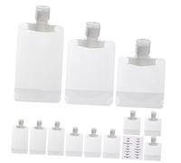 EPIGEIST Lot 1 Kit Bouteilles de Voyage Souples 30ml 50ml 100ml Étanches Pratiques pour Cosmétiques et Toilette Voyageurs Étiquettes Autocollantes, Vacances Camping Business