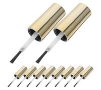 EPIGEIST Lot de 10 Bouchons de Remplacement pour Flacons de Vernis à Ongles 10 Ml avec Brosse Intégrée Capuchons Dorés Légers et Réutilisables Accessoires Manucure pour Salon et Usage